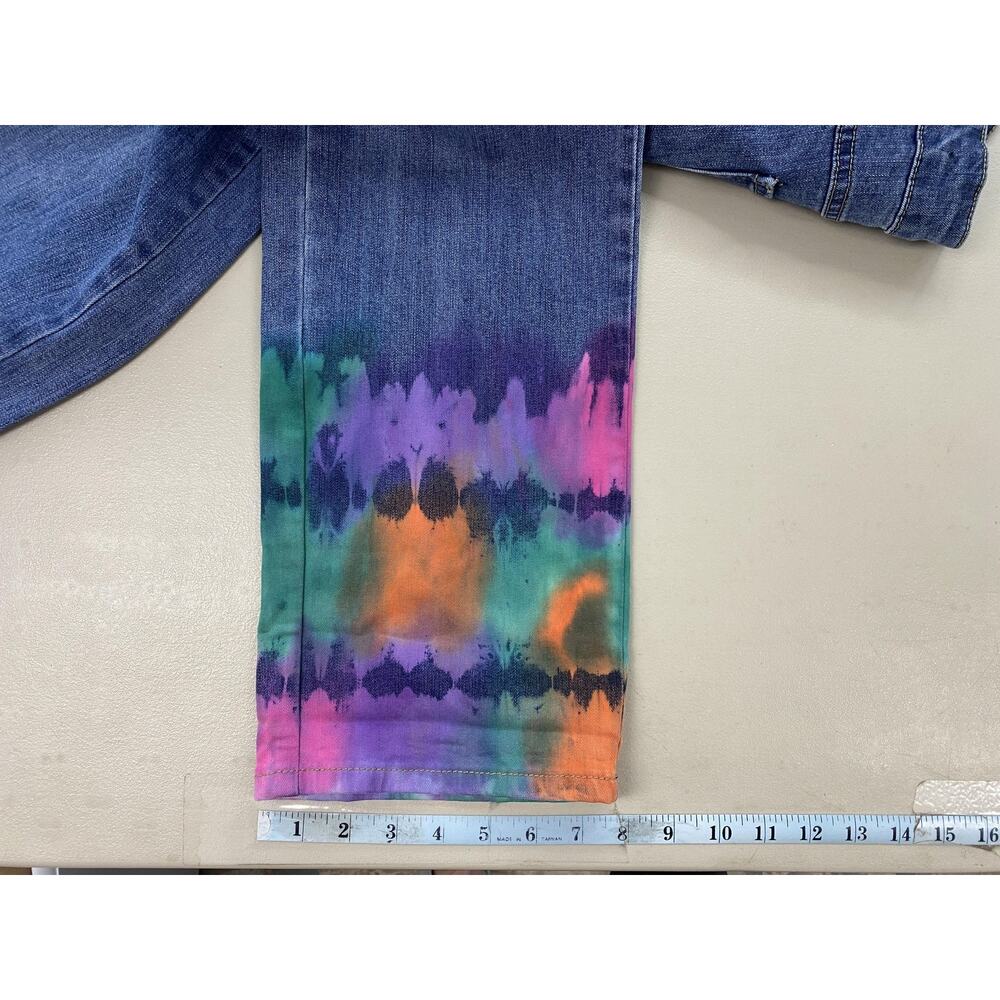 FDJ French Dressing Jeans Womens 16 Blue Straight Olivia Tie Dye Ankle 36x32 - Picture 8 of 12